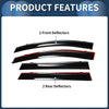 Ford Edge 2015 Side Window Vent Visors Tape-On Black Window Deflectors