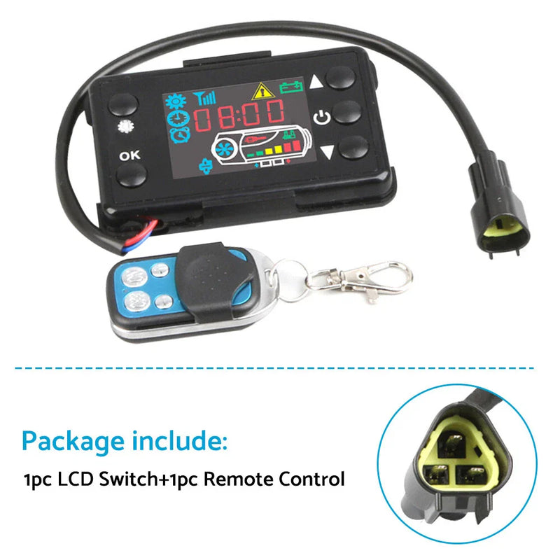 Car Air Diesel Parking Heater Controller 12V/24V LCD Monitor Switch