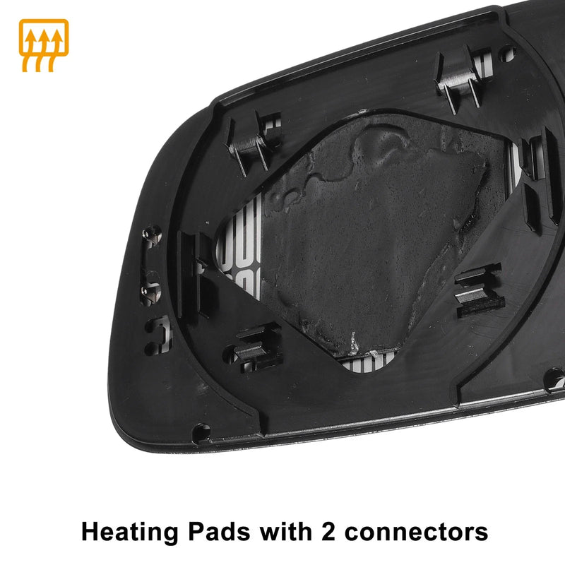 Honda CR-V Left Right Side White Mirror Glass w/ Back Heated (2017-2023)