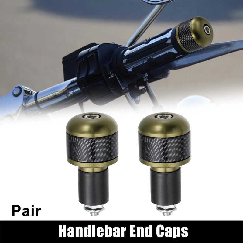 Make Model Pair 7/8" 22mm Bronze Bar Ends Plug Carbon Fiber Pattern