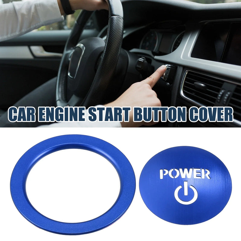 Toyota Blue Engine Start Stop Button Cover / 1 Set / Ignition Button Trim