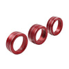 Mazda 3, CX-5 3 x Red AC Climate Control Knob Ring Covers (2014-2019)