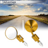 M6 Motorcycle Rear View Mirrors 1 Set Aluminum Alloy Gold Tone Round