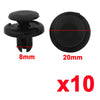 Honda Bumper Fender 10 x 8mm Plastic Rivet Clips (2001-2023)