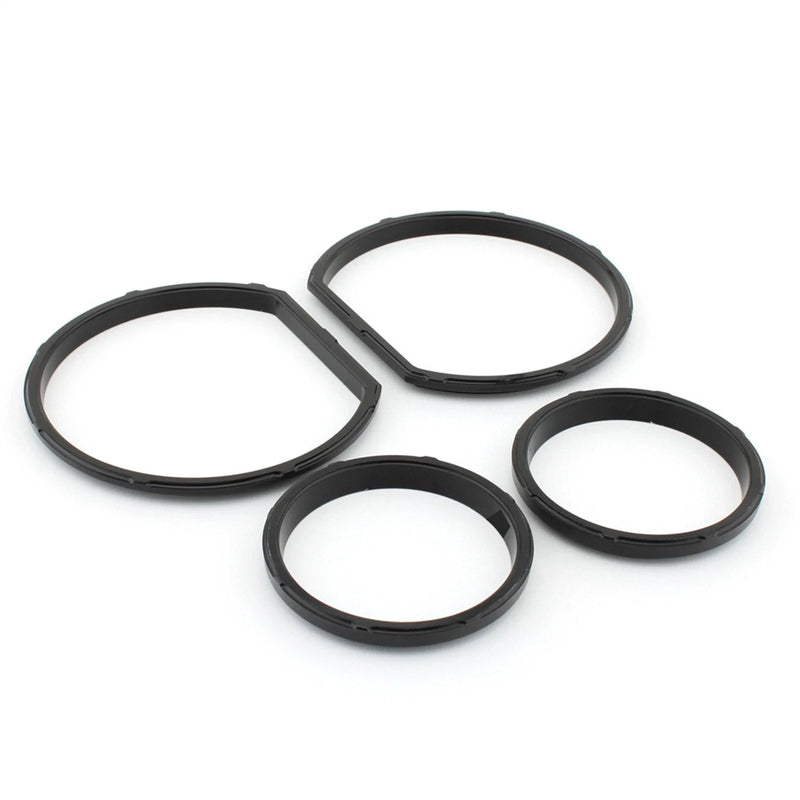 Harley Tri Glide 4pcs Black Gauge Bezel Kit (2014-2023)