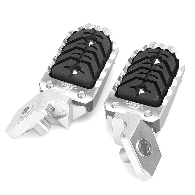 BMW R1200GS R1250GS GS ADV Silver Aluminum Wide Foot Pegs (2013-2023)