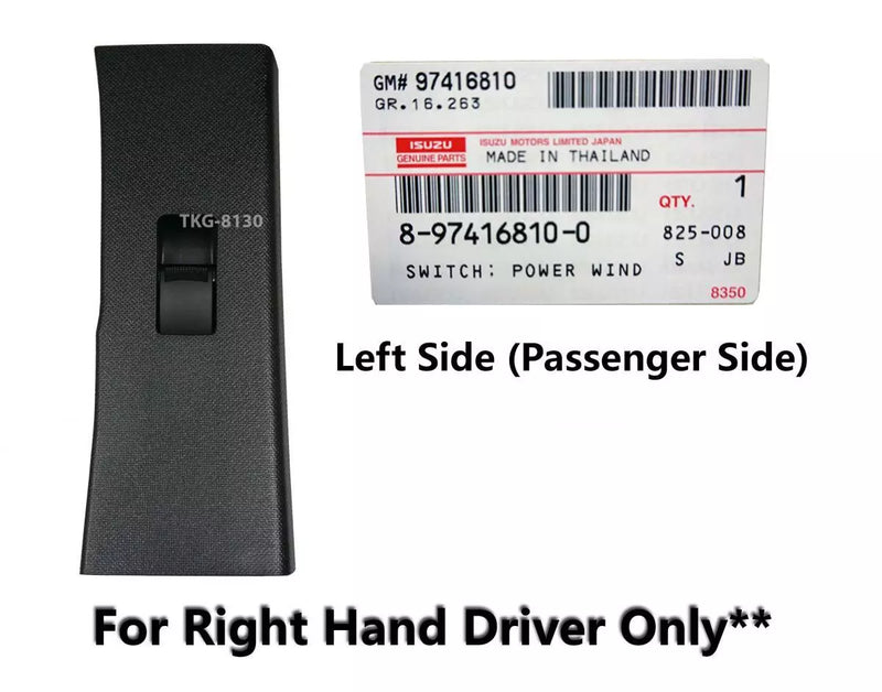 Isuzu D-Max Left Side Power Window Switch with Cover (2012-2016)