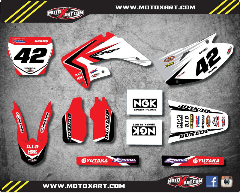 Honda CR125 CR250 Full Custom Graphic Decals (2002-2012)