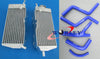 Honda CR125R CR125 1987-1988 Aluminum Radiator & Blue Hoses