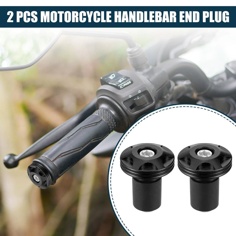 Make Model 2 x Handlebar End Plug Aluminum Alloy 18-20mm 32mm OD Black