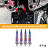 Universal Motorcycle License Plate Screws Covers 82mm 4 Pcs