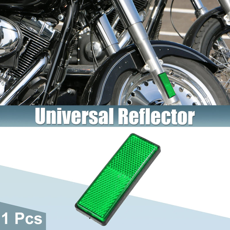 Universal Motorcycle Reflector 88x32mm Safety Spoke Reflective with Screw Green