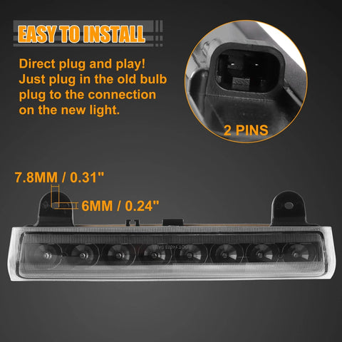 Chevrolet Suburban Black LED Third High Mount Brake Light