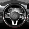 Car 38cm Anti-Slip Carbon Fiber Leather Steering Wheel Cover