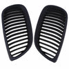 BMW E92 E93 M3 328i 335i Matte Black Front Kidney Grilles (2006-2009)