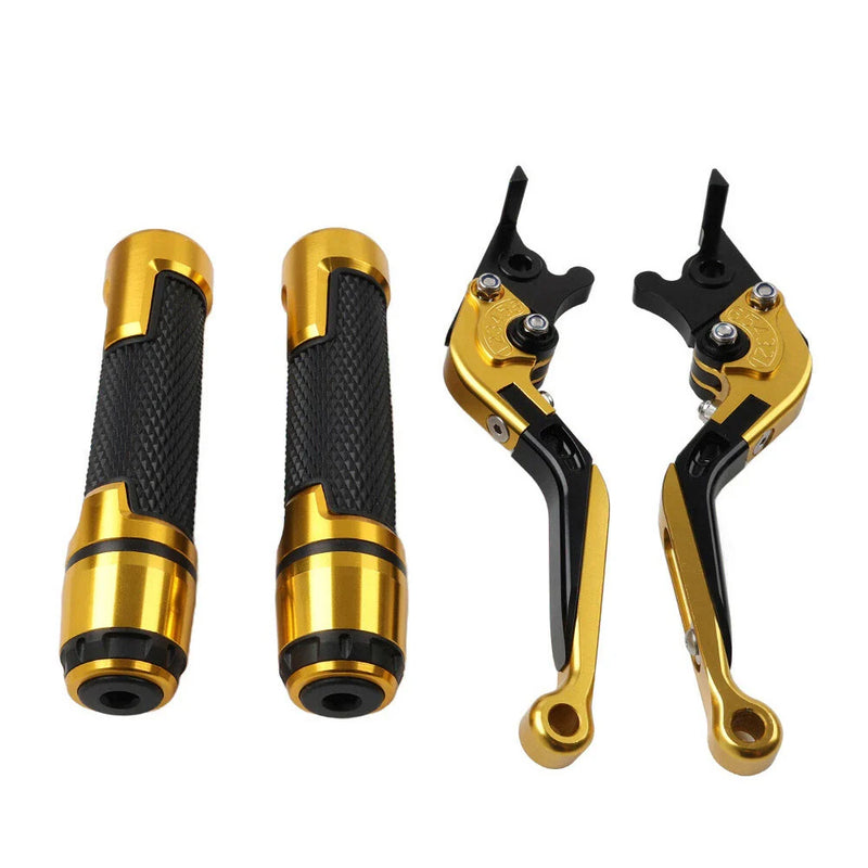 Ducati Monster Gold Extendable Brake Clutch Levers Grip Set (2009-2015)