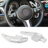 BMW 3 5 Series Silver Steering Wheel Shift Paddle Extension (2012-2019)
