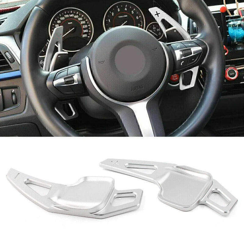BMW 3 5 Series Silver Steering Wheel Shift Paddle Extension (2012-2019)