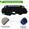 Toyota Wish 2010-2018 Sun Protector Black Blue Dashboard Cover Mat
