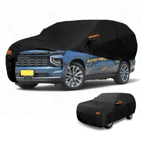 Chevrolet Tahoe Black with Zipper 190T-PU All-Weather Waterproof Car Cover
