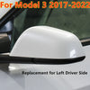 Model 3 Pearl White Left Driver Side Mirror Cover Cap (2017–2023)