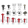 Kawasaki Yamaha 195pcs Bolts Fastener Motorcycle Fairing Red