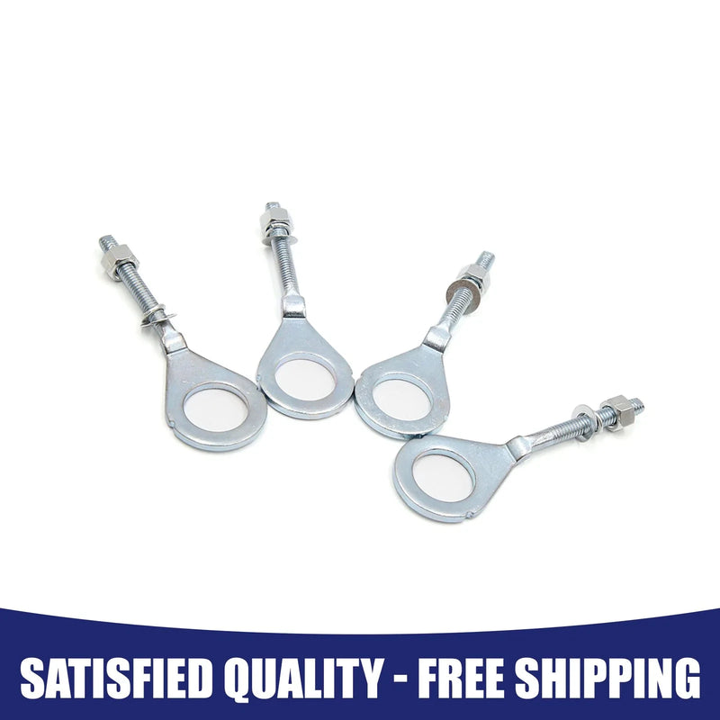 Motorcycle Universal 4 x 18mm Dia Metal Chain Axle Adjuster Tensioner