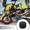 Motorcycle 10mm Hole Chain Roller Pulley Tensioner Black Serrated