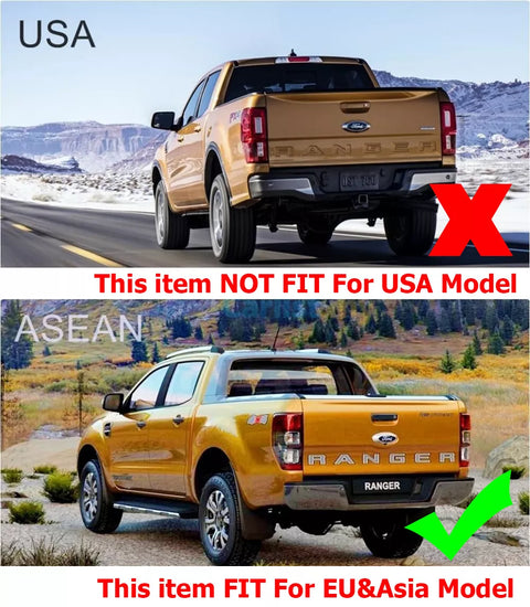 Ford Ranger Px Black Tailgate Handle Cover Trim (2012-2019)