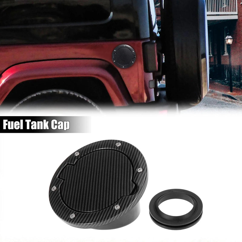 Jeep Black Carbon Fiber Fuel Filler Door Cover