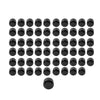 Harley Evolution Engines 60 x Black Engine Bolt Caps Covers (1984-1999)