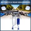 Motorcycle Blue Aluminum Alloy 2 x Rear View Mirrors