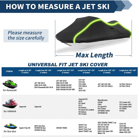 Sea-Doo Kawasaki BK Cover 103-115 3 Seat PWC
