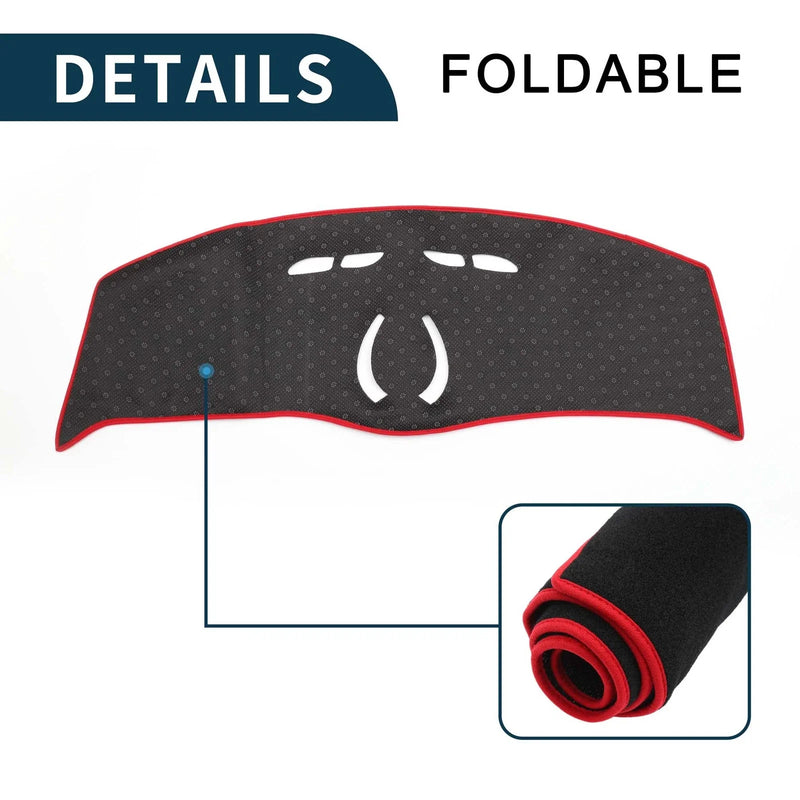 BMW Mini Cooper (MINI F55 / F56 2014-2024) Black Red Dashboard Cover Mat