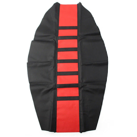 Honda, Yamaha, Suzuki Red Pro Ribbed Rubber Gripper Soft Seat Cover