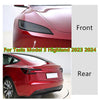 Tesla Model 3 Headlights Smoke Paint Vinyl Tint Wrap Film (2023–2024)