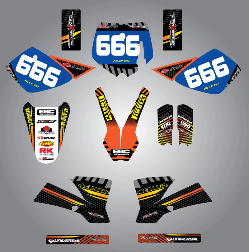 KTM 50 Custom Graphics Full Sticker Kit (2002-2008)