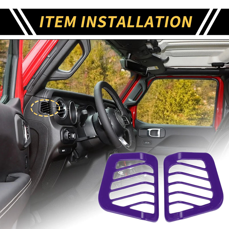 Jeep Wrangler JL JLU (18-24) Purple Dashboard Side Air Vent AC Outlet Cover