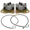 Polaris Sportsman 500 570 700 800 450 ATV Front Brake Calipers & Hose Lines