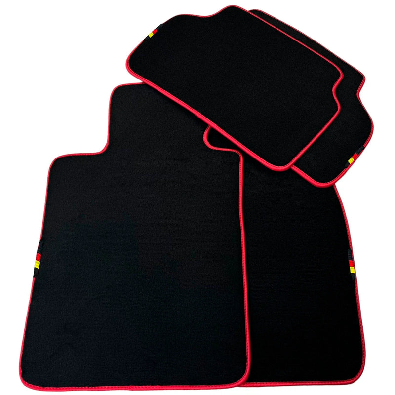 BMW X6 Series G06 SUV (2020-2024) Red Trim AutoWin Black Floor Mats