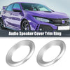 Honda Civic Silver Tone Door Audio Speaker Ring Covers