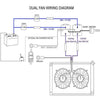 Car 12V Dual Electric Fan Relay Kit w/ Thermostatic Sensor