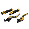 Ducati Monster Gold Extendable Brake Clutch Levers Grip Set (2009-2015)