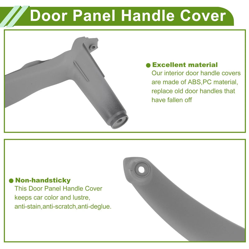 BMW X5 (2007-2013) Gray Black Door Panel Handle Pull Trim Cover
