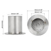 42mm Universal Motorcycle Exhaust Pipe Baffle Muffler Silver Tone