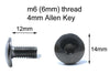 Kawasaki Fork Cap Bolts / M6 12mm / Stainless Steel Allen Bolt 10 x