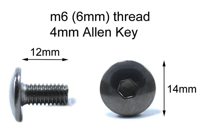 Kawasaki Fork Cap Bolts / M6 12mm / Stainless Steel Allen Bolt 10 x