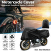 Motorcycle Cover Waterproof Half Cover 420D PU Black 104.33x41.34x25.59