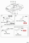 Toyota Hilux KUN35 KUN26 KUN25 Roof Interior Grab Handle