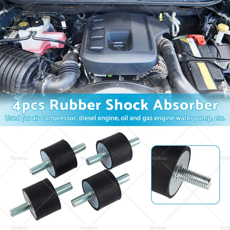 Car Bobbin 30x40mm 4 x M10 Rubber Shock Absorber Anti Vibration Isolator Mounts